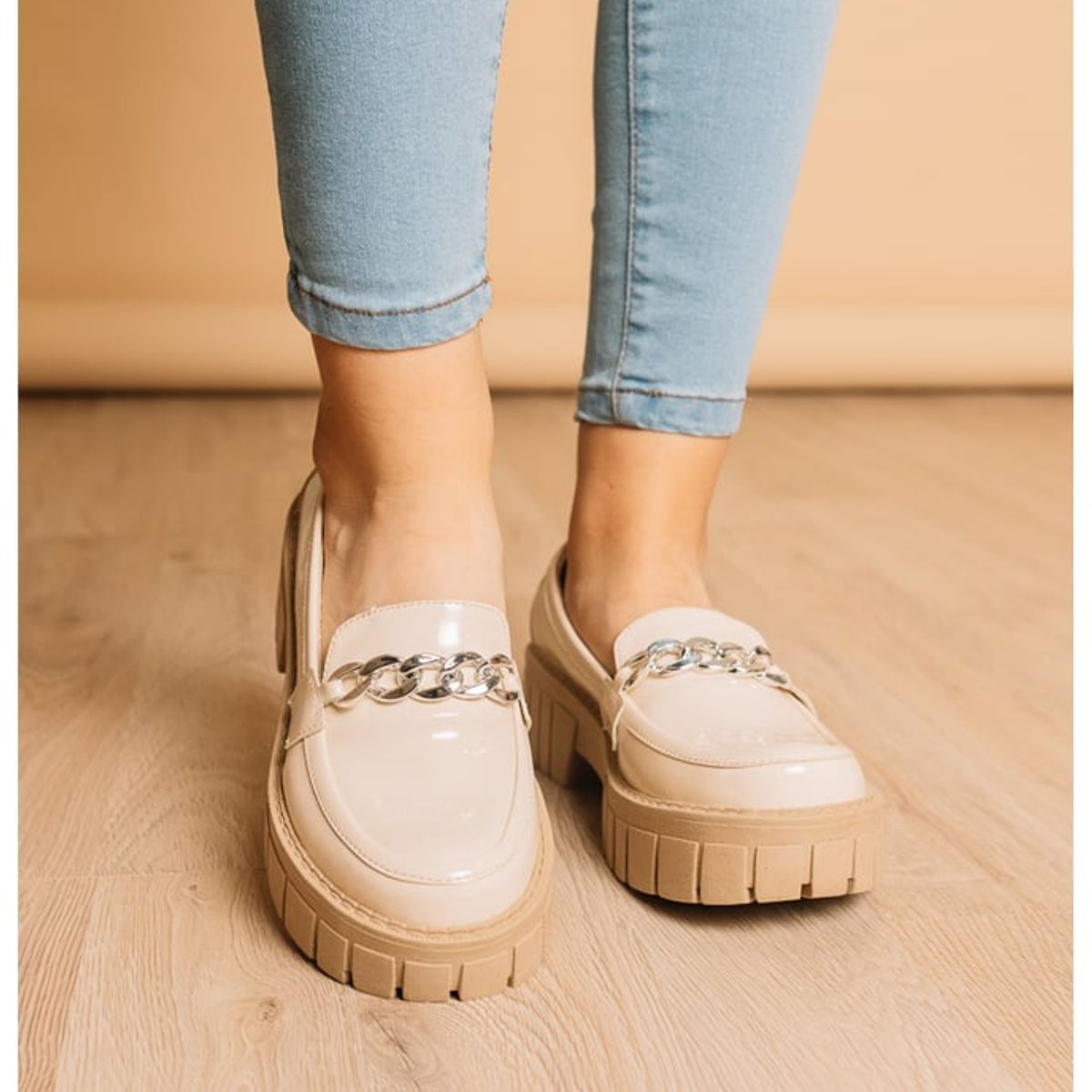 NEBULA - Mocasin Antalya - Nude Charol