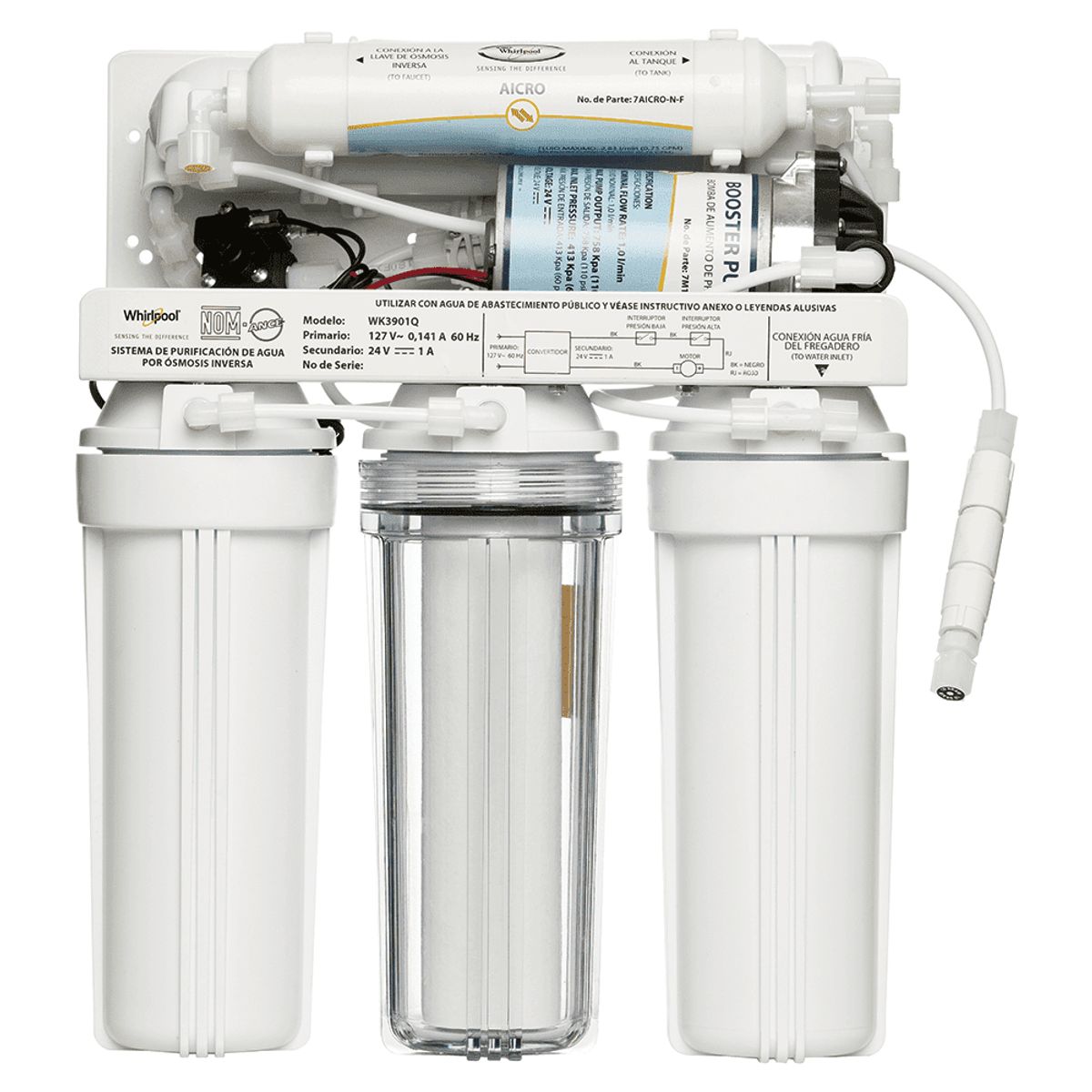 WHIRLPOOL - Purificador De Ósmosis Inversa 5 Etapas Whirlpool WK3901Q