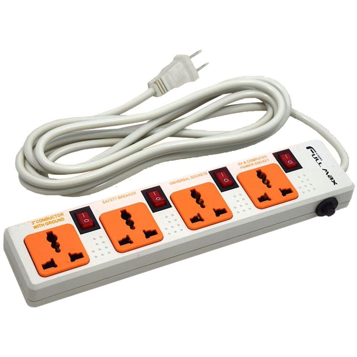 FULL MAX - Supresor de picos 4 salidas interruptores independientes