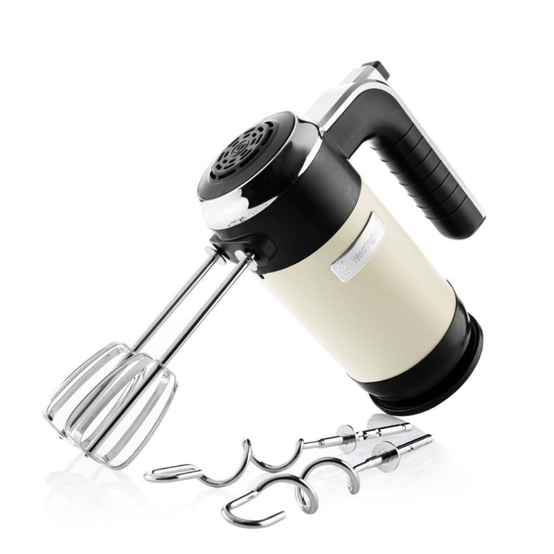 WESTINGHOUSE - Batidora de mano turbo con base Retro WH crema