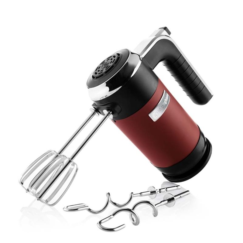 WESTINGHOUSE - Batidora de mano turbo con base Retro WH rojo