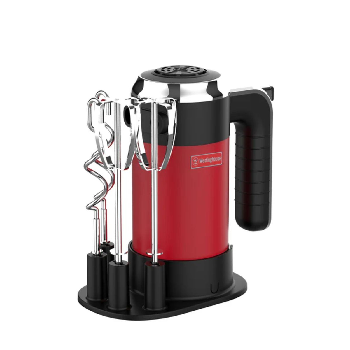 WESTINGHOUSE - Batidora de mano turbo con base Retro WH rojo