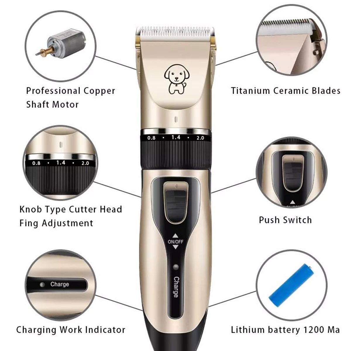 GENERICO - Maquina de Corte para Perro Gato Mascota  Kit de Belleza