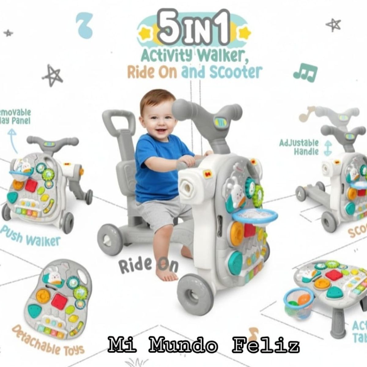 BEBE - Caminador para Bebe Musical Didactica con Pelotitas 5 en 1