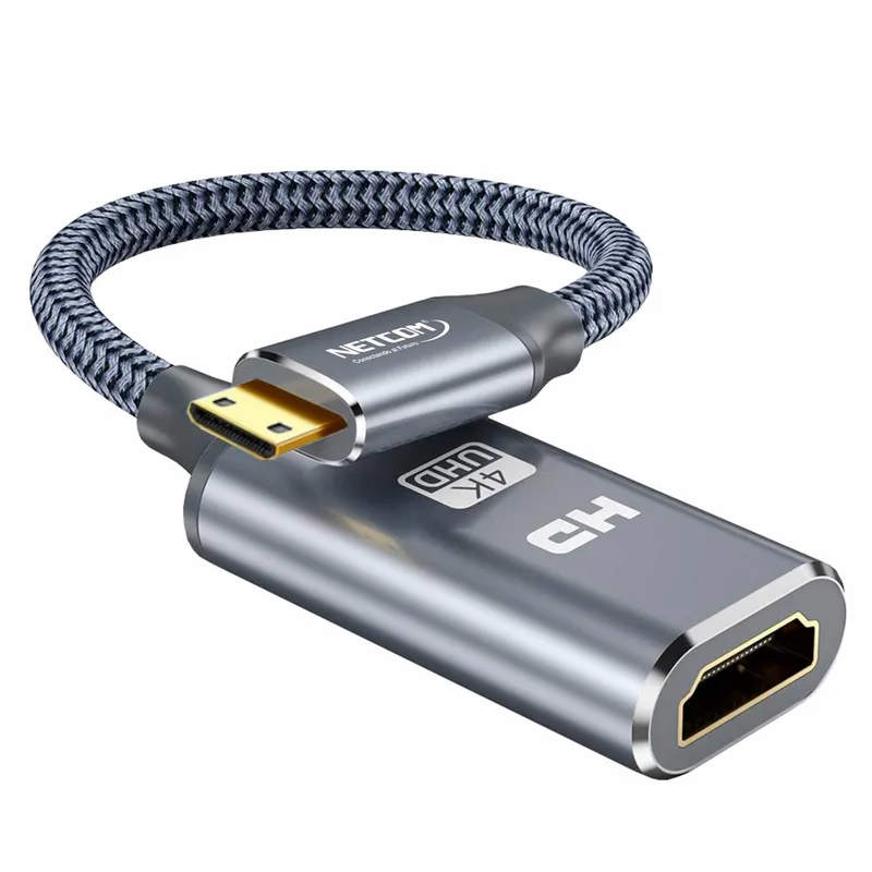 GENERICO - Cable adaptador convertidor Mini HDMI macho a HDMI hembra 4k 2.0 60hz
