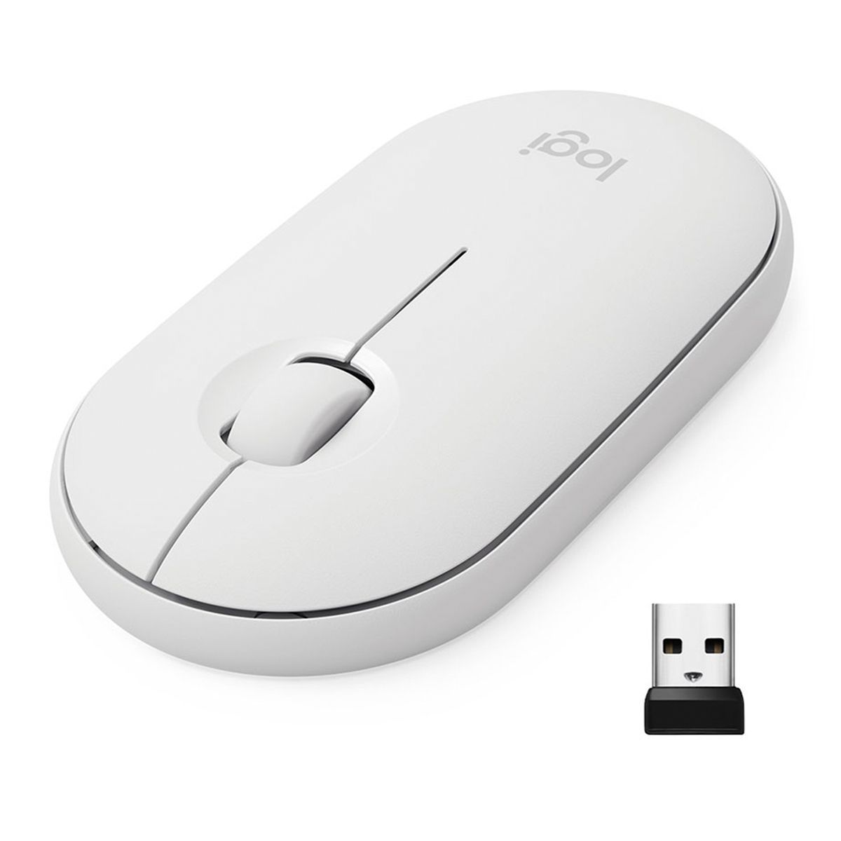 LOGITECH - Mouse Logitech Pebble M350 Wireless Off-white