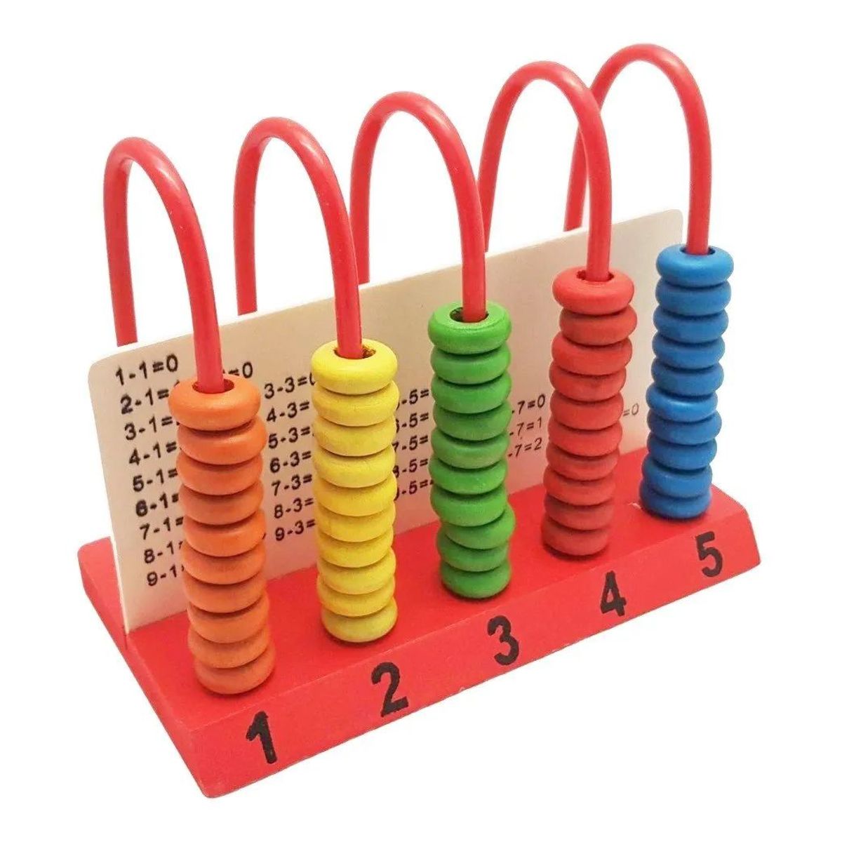 GENERICO - Juguete Educativo Matemático Ábaco Vertical de 5 columnas