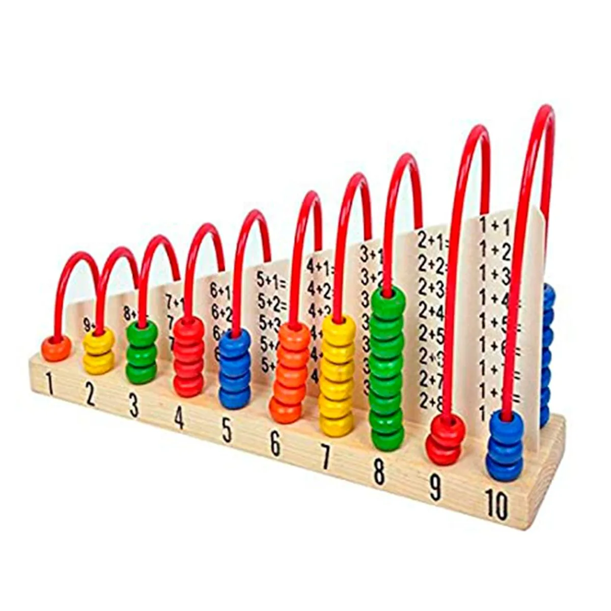 GENERICO - Juguete Educativo Matemático Ábaco Vertical de 10 columnas