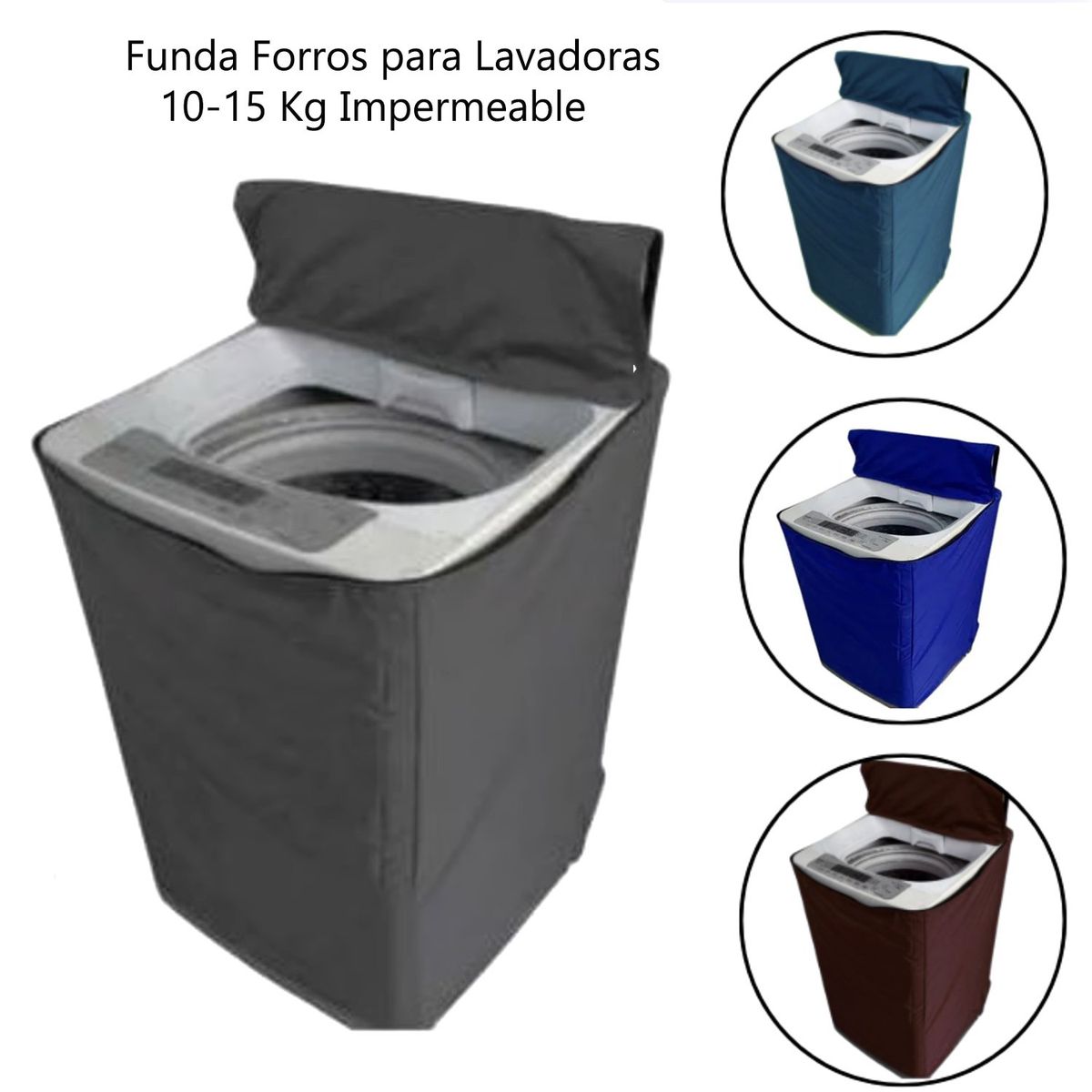 GENERICO - Funda Para Lavadora 10-15 Kg Impermeable Aleatorio