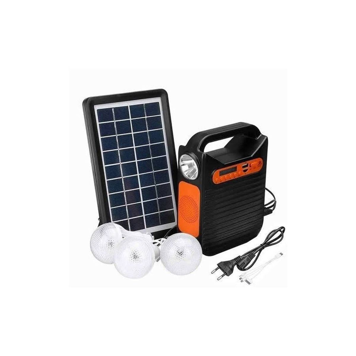 ITELSISTEM - Mini Parlante Portátil Panel Solar Focos Radio Itelsistem