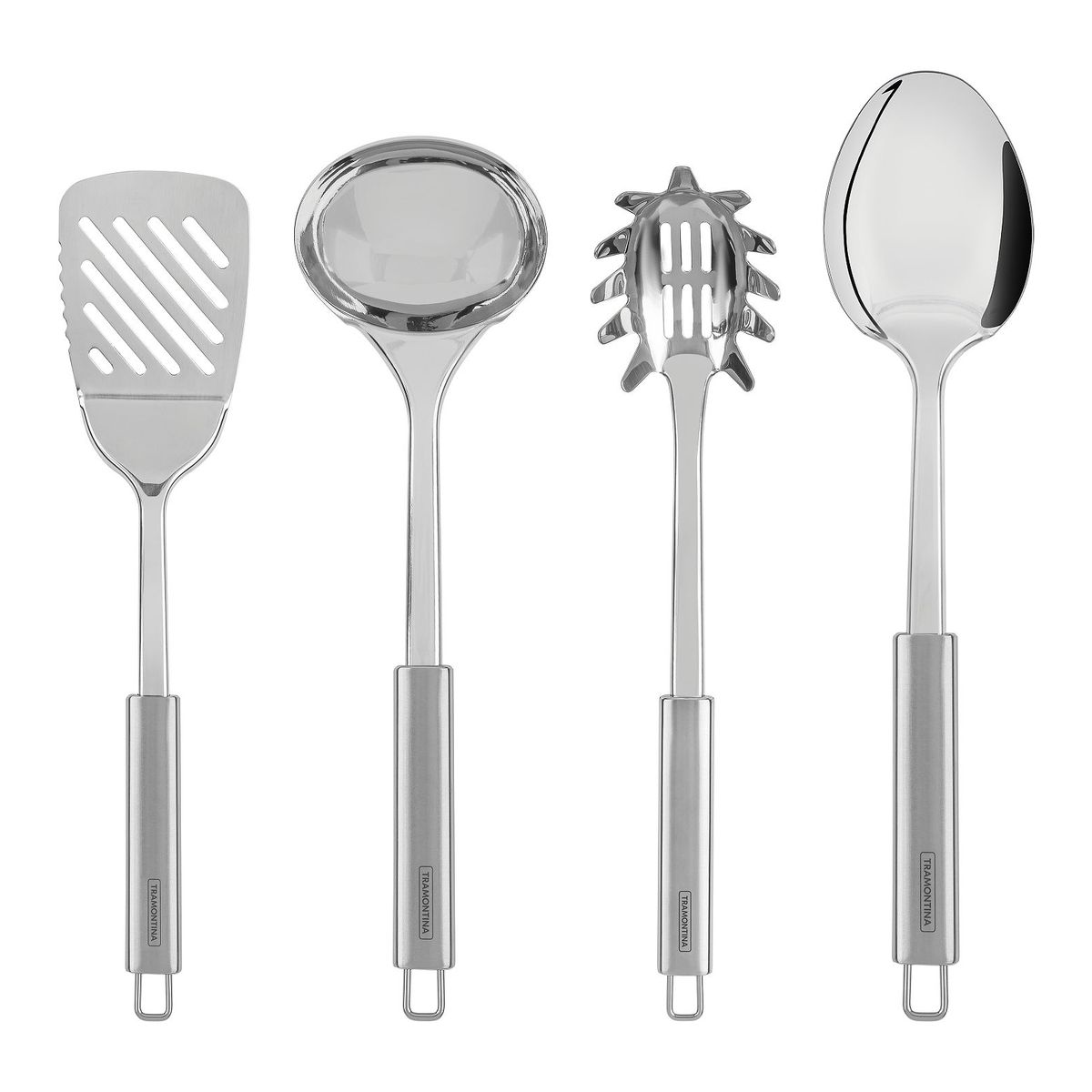 TRAMONTINA - Utensilios 4 Piezas Acero inoxidable Tramontina