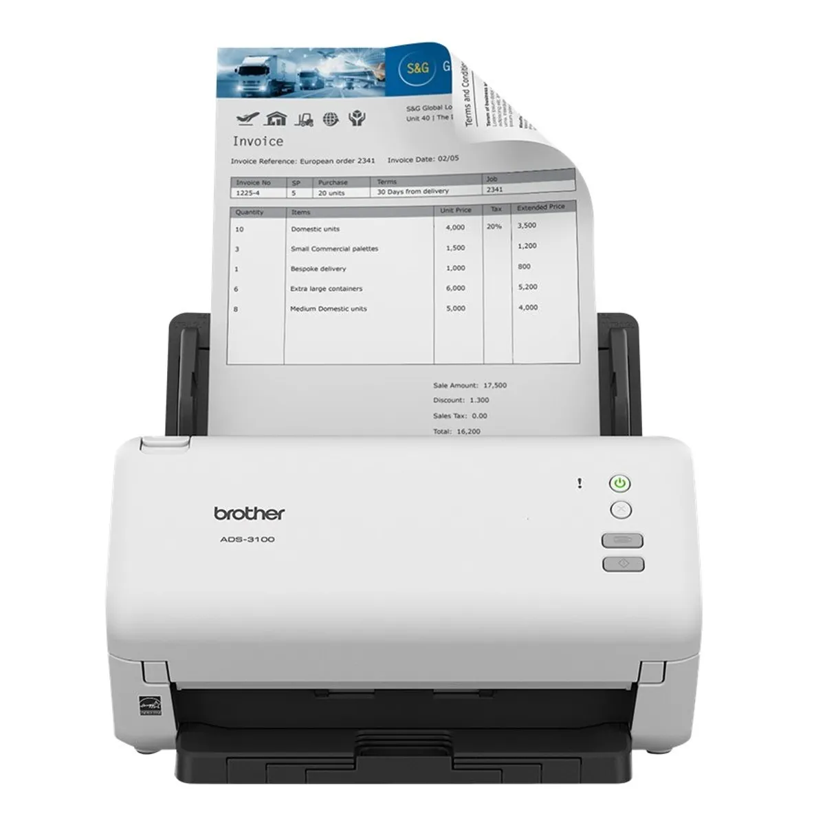 BROTHER - Escaner Brother ADS-3100 40ppm ADF Duplex