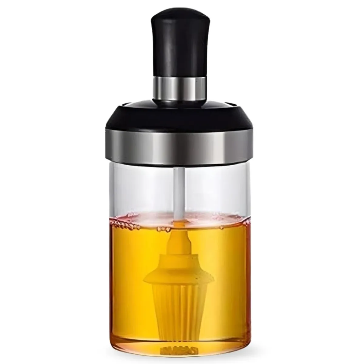 MINARI - Aceitero con Brocha de Silicona Frasco de Vidrio 301A