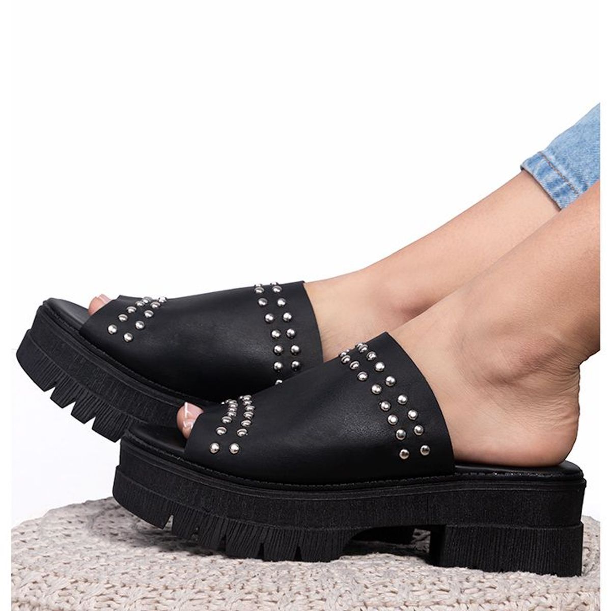 NEBULA - Sandalia Luvre - Negro