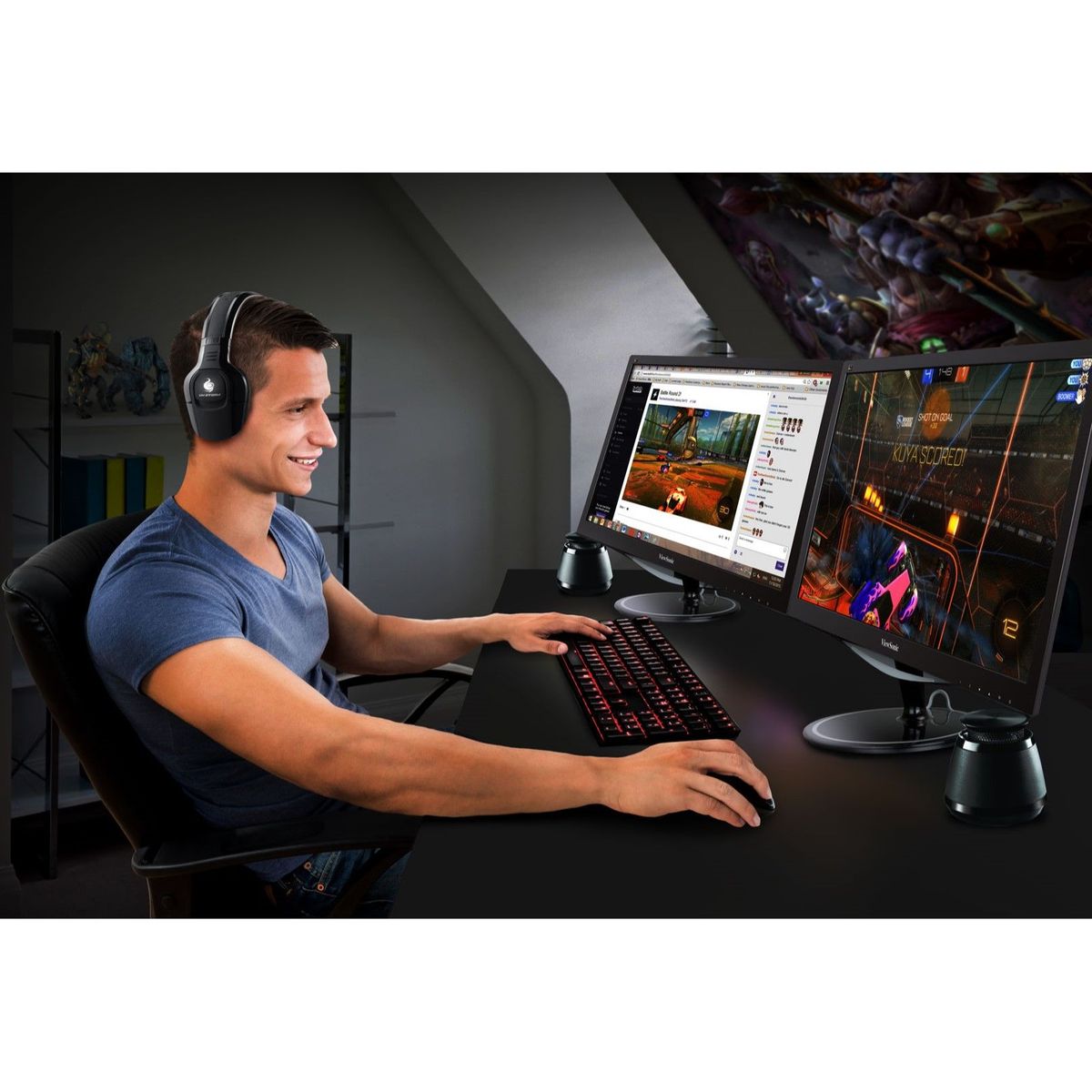 VIEWSONIC - Viewsonic Monitor Gamer 27 FreeSync HDMI VGA DisplayPort - VX2757-MHD