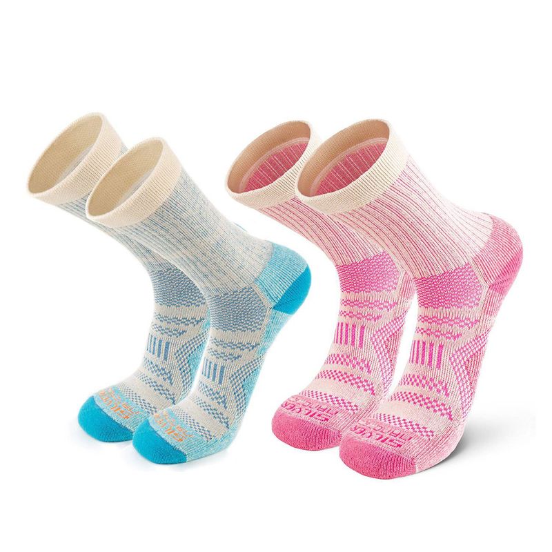 SILVERA NANOTECH - Medias trekking mujer y hombre 2-pack pima