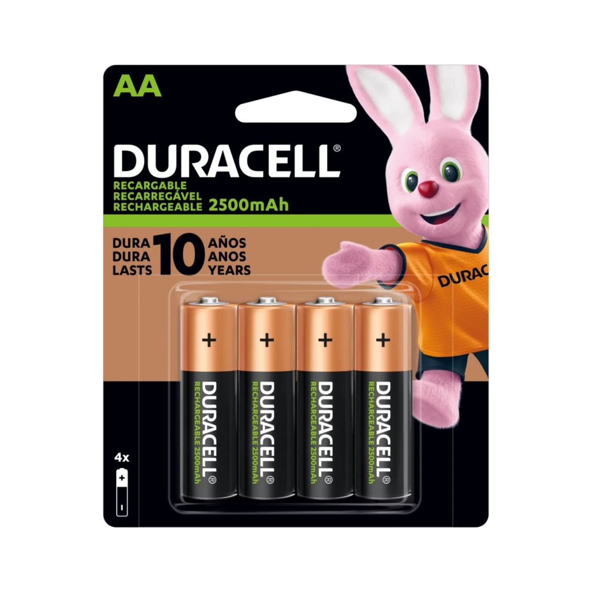 DURACELL - Pilas Recargables Duracell AA de 2500 mAh (4 unidades)