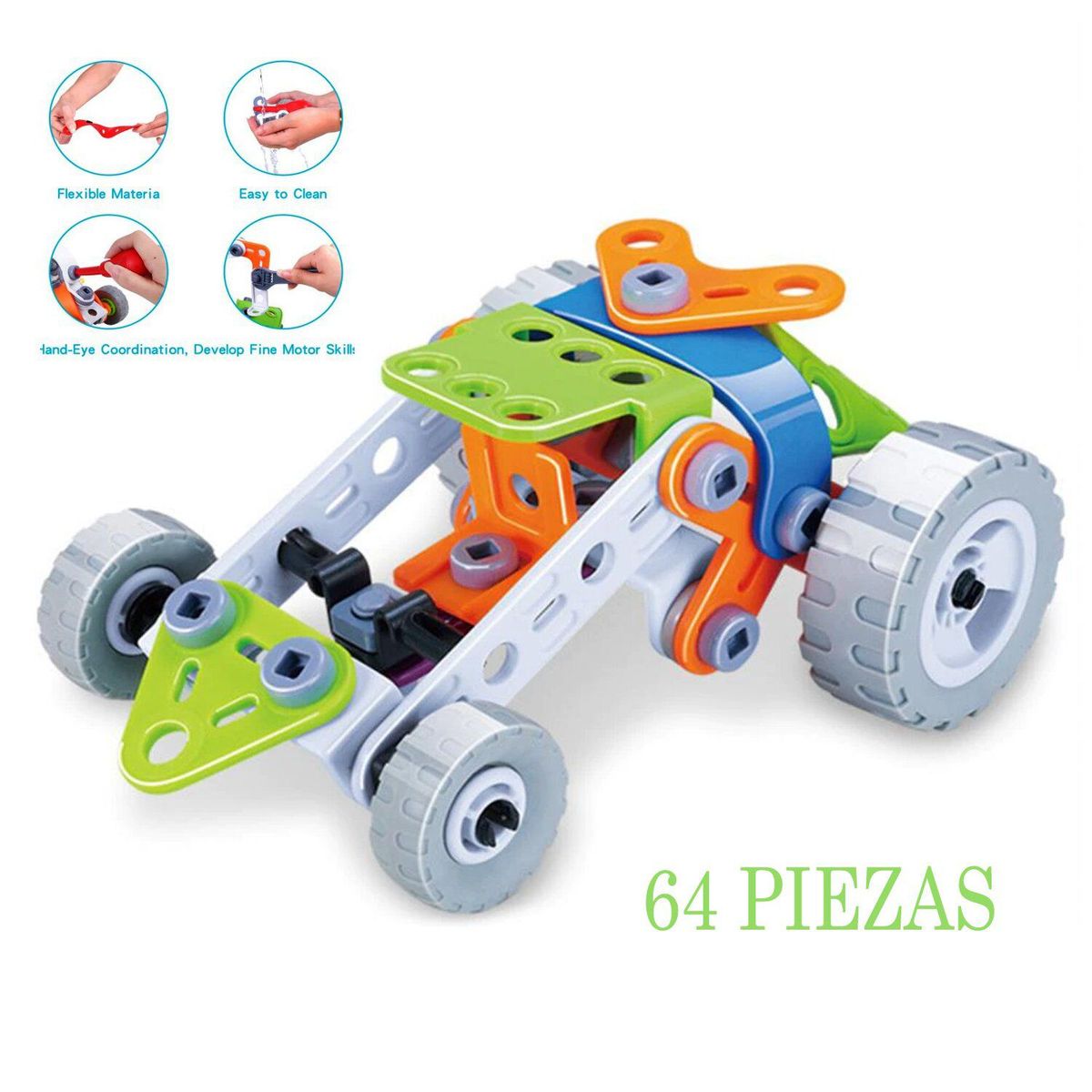 GENERICO - Juguete Vehículo de Construcción Flexible 64P