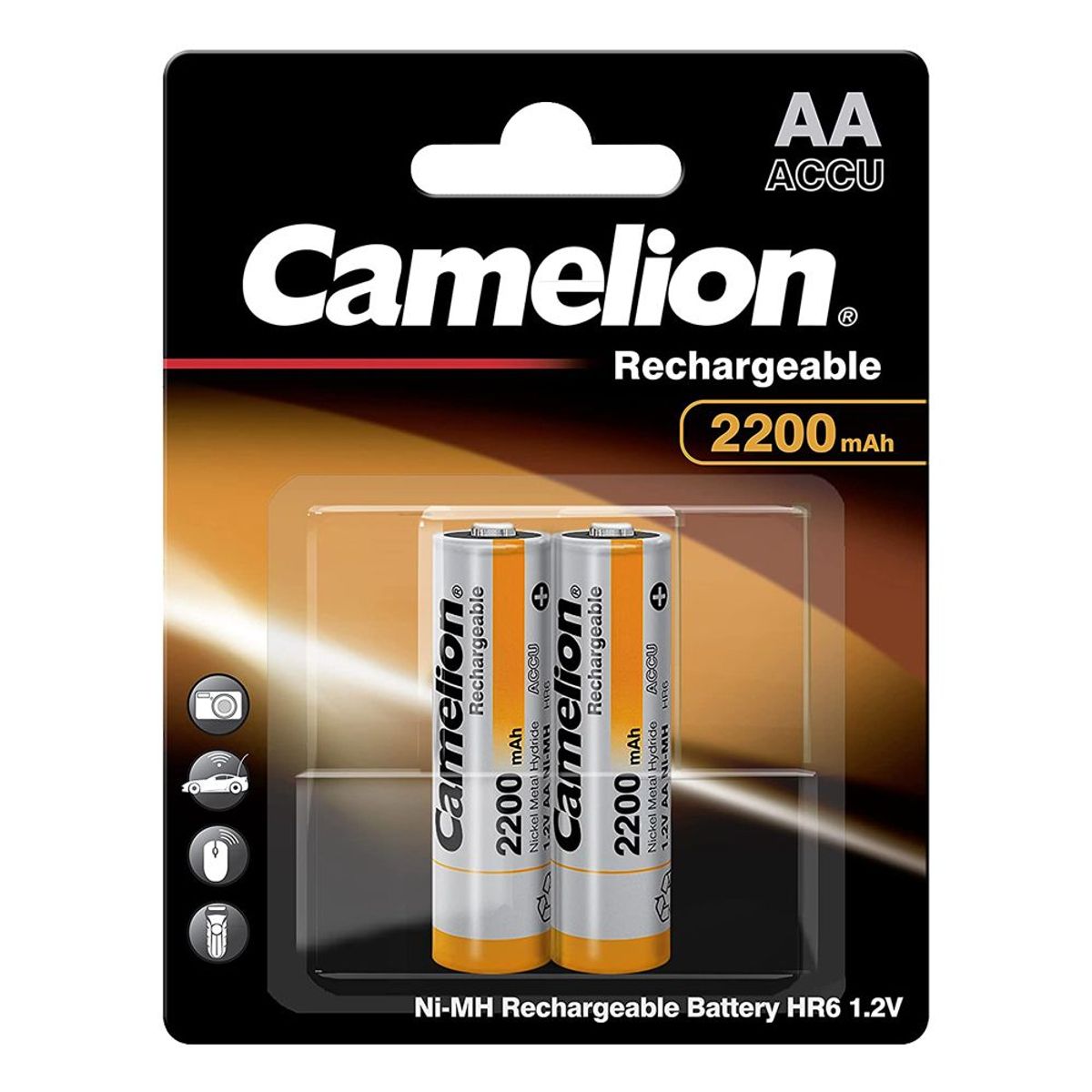 CAMELION - Pilas Recargables Camelion AA de 2200mah