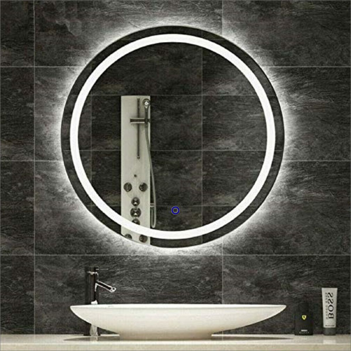 OEM - Espejo LED Touch circular 60 cm BESCU Luz blanca