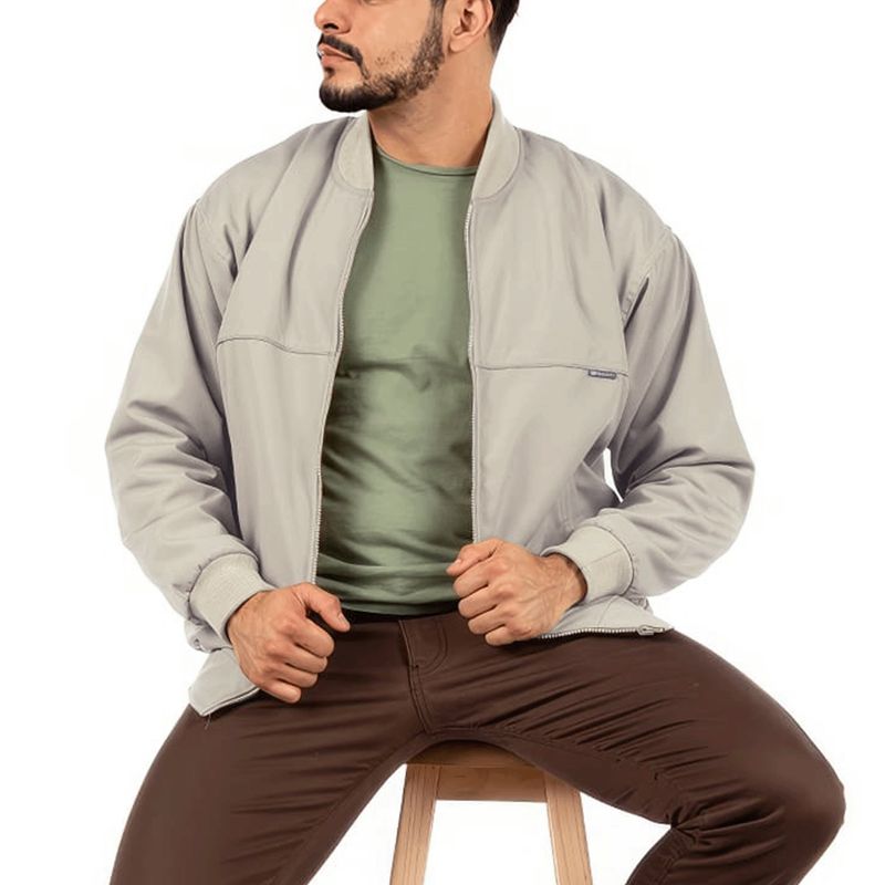 KAEROSHY - Casaca Legant Hombre Cuello Tejido - Beige