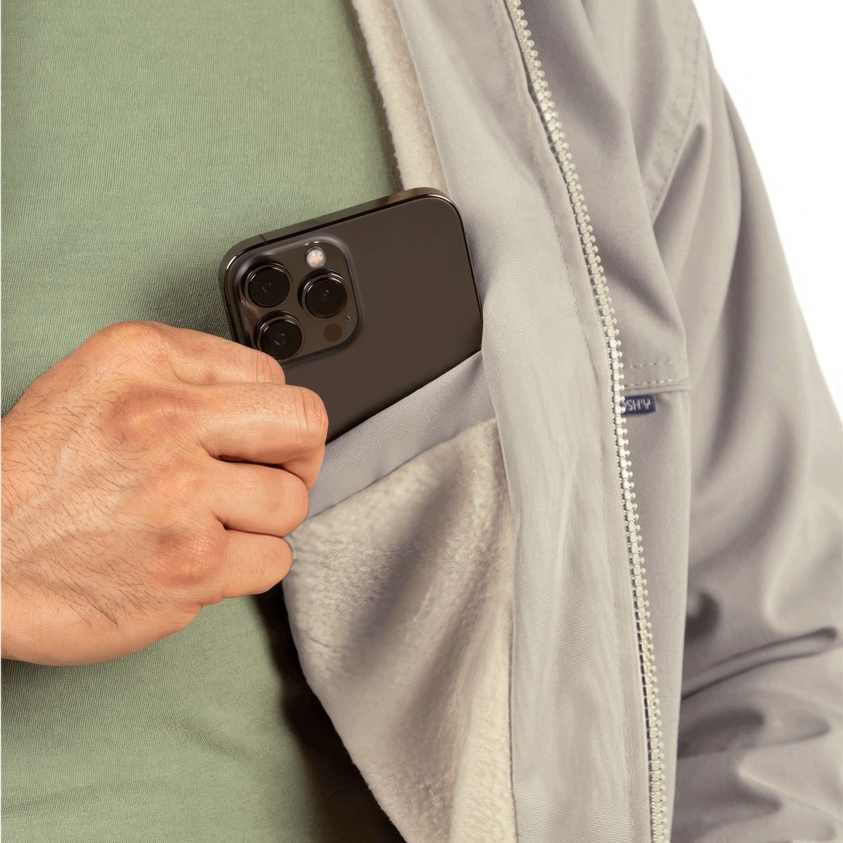 KAEROSHY - Casaca Legant Hombre Cuello Tejido - Beige