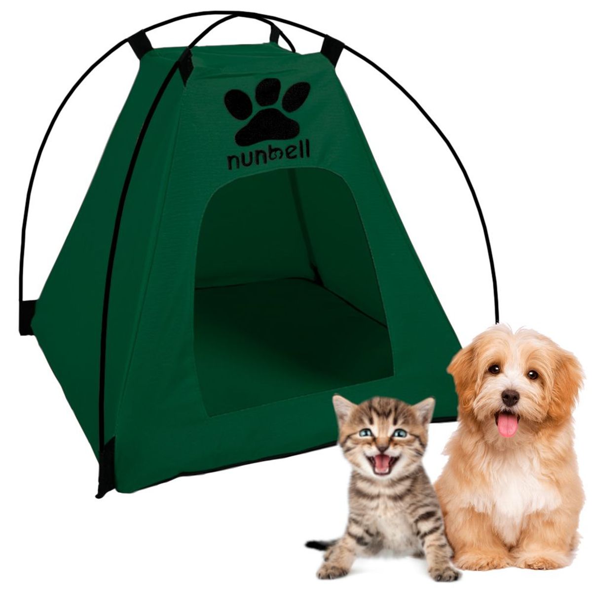 GENERICO - Casa Carpa Plegable Portátil Perro Gato Mascotas Verde