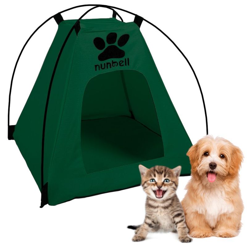 GENERICO - Casa Carpa Plegable Portátil Perro Gato Mascotas Verde
