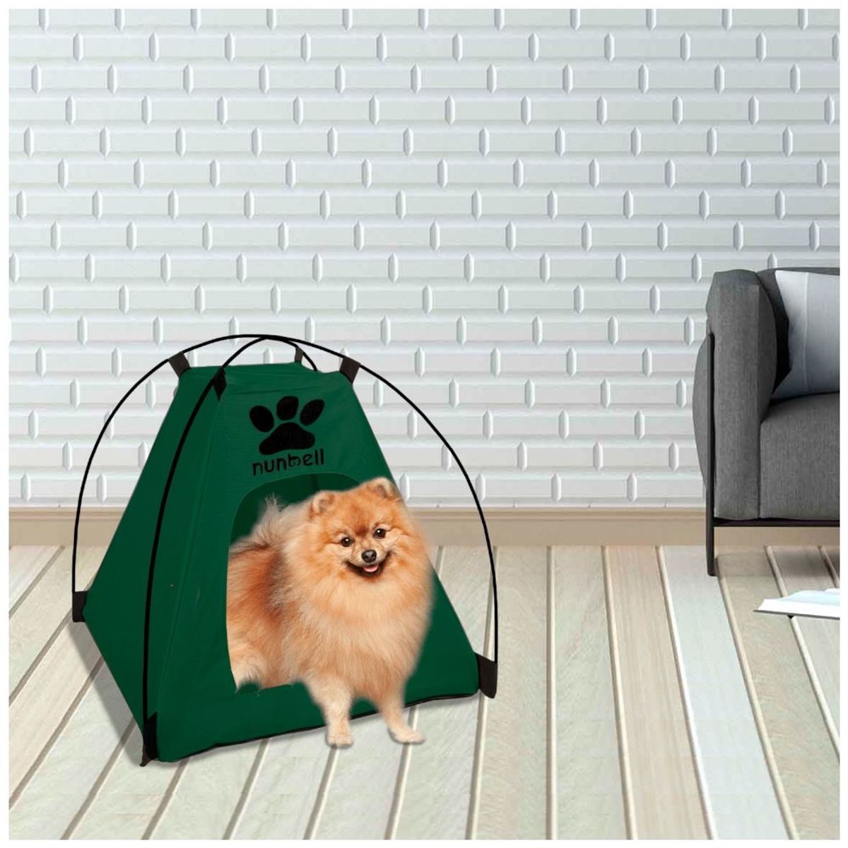 GENERICO - Casa Carpa Plegable Portátil Perro Gato Mascotas Verde
