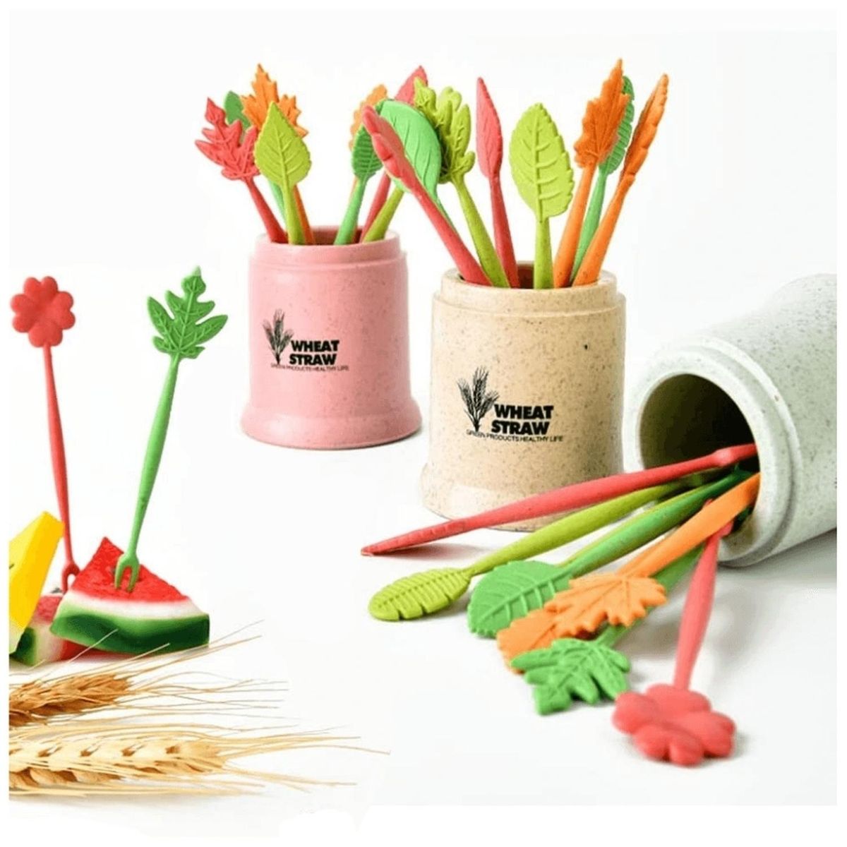 MINARI - Set 8 Mini Tenedores Palillos para Lonchera de Niños 22N