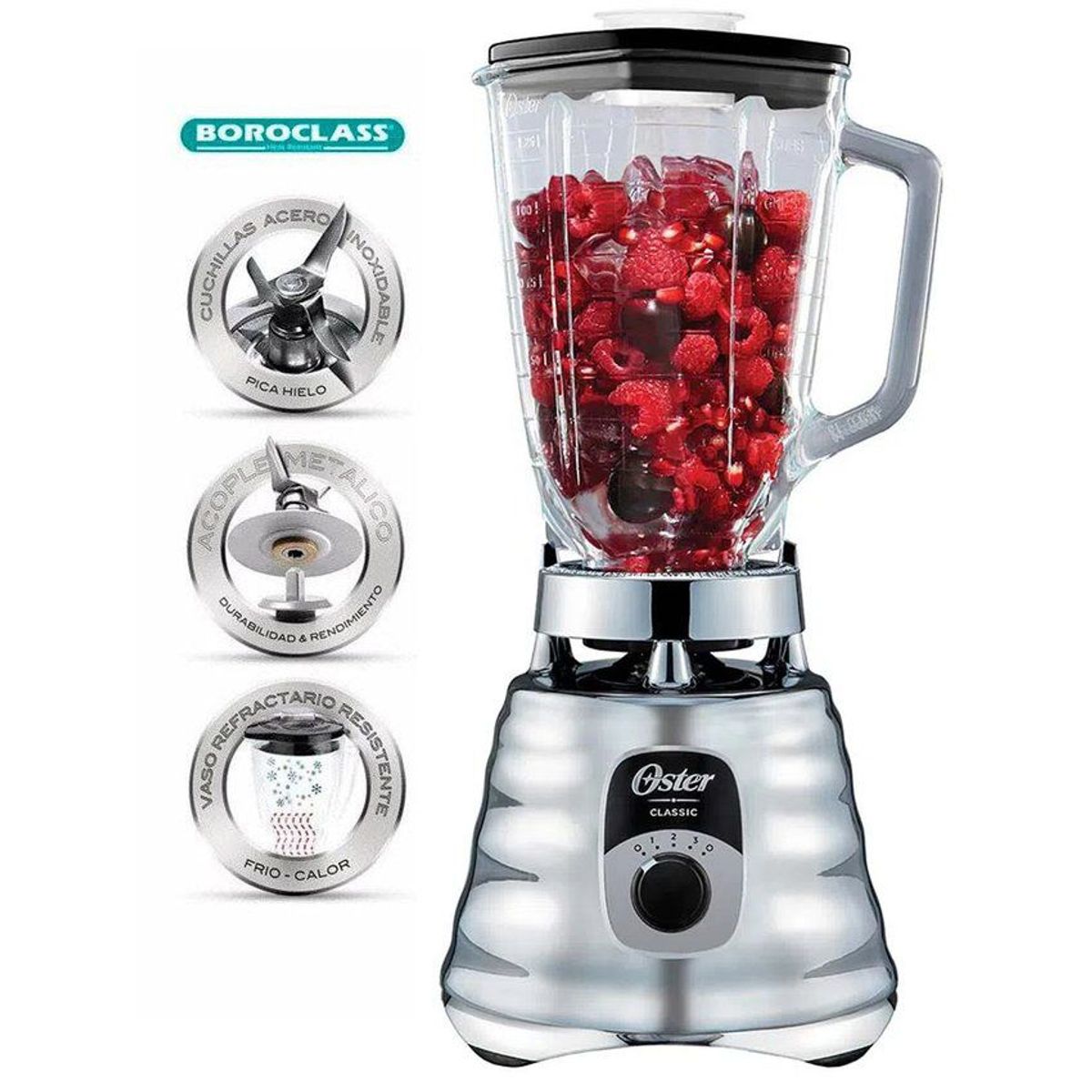 OSTER - Licuadora clásica Oster 3 velocidades con perilla ergonómica BLST4655