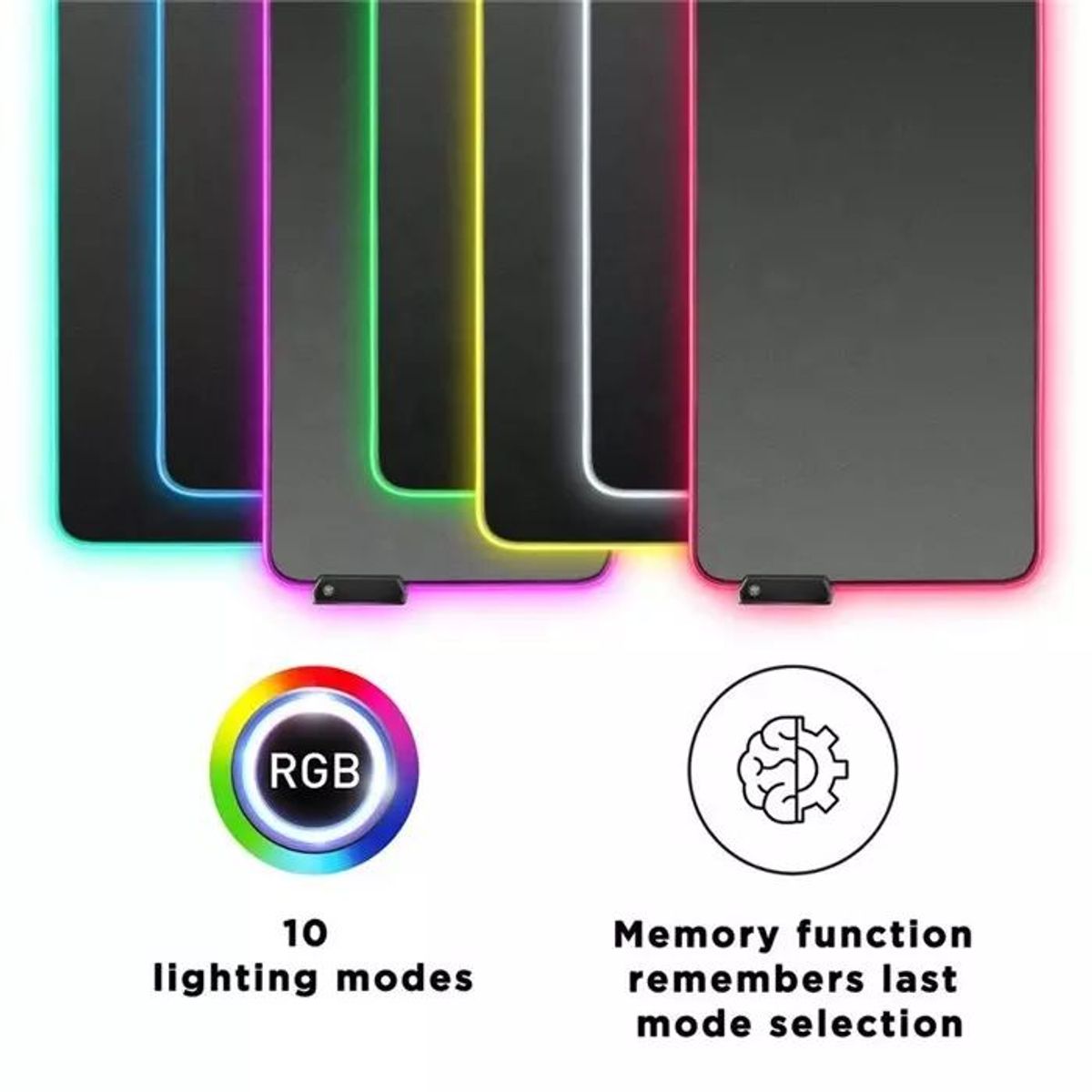 GENERICO - Mouse Pad Alfombrilla Gamer Luz RGB Retro Iluminada 80 cm x 30 cm x 04