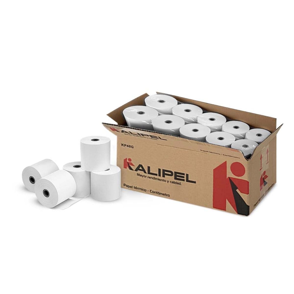 KALIPEL - Papel Termico 20 Rollos Contometro 80x80mm 48gr KALIPEL
