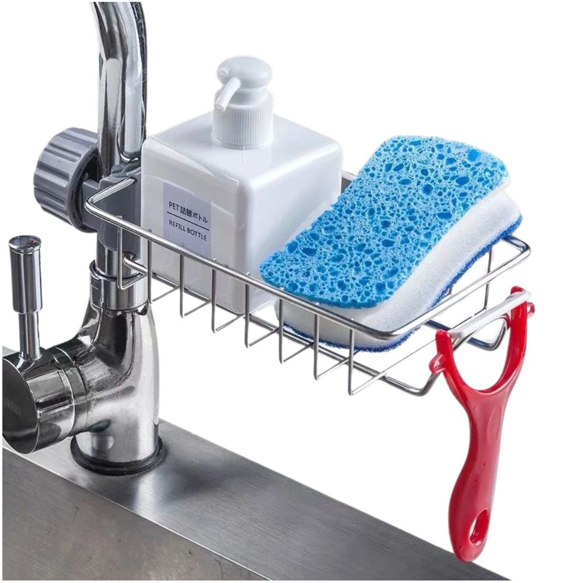 MINARI - Escurridor Porta Esponjas Jabonera para Lavadero de Cocina Baño 75V