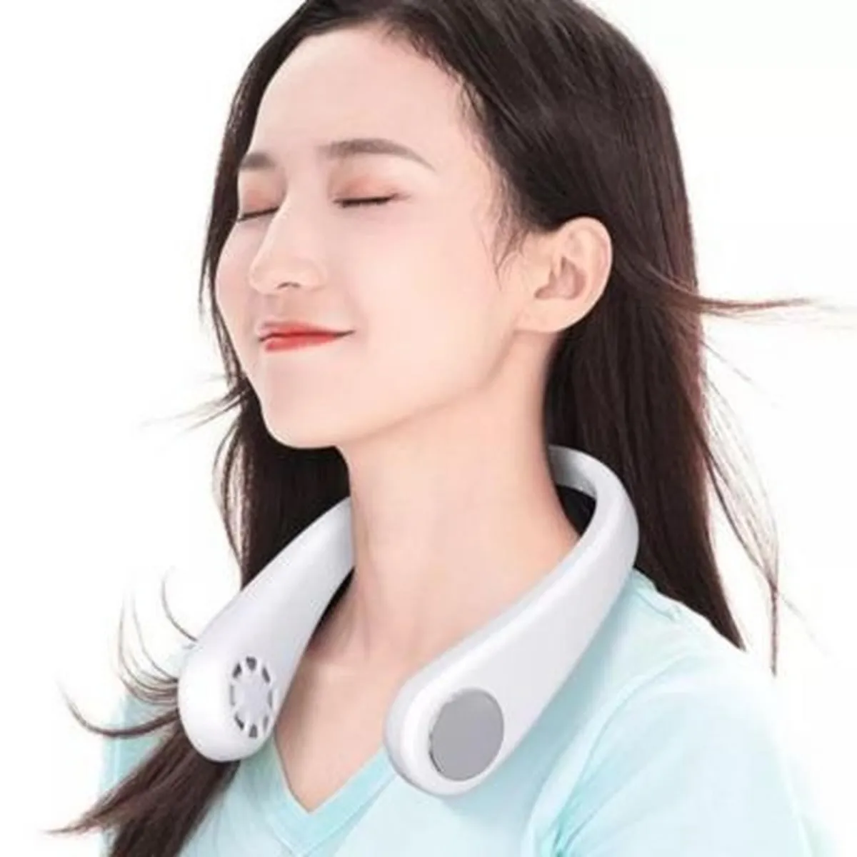 GENERICO - Ventilador de cuello portatil recargable - Blanco