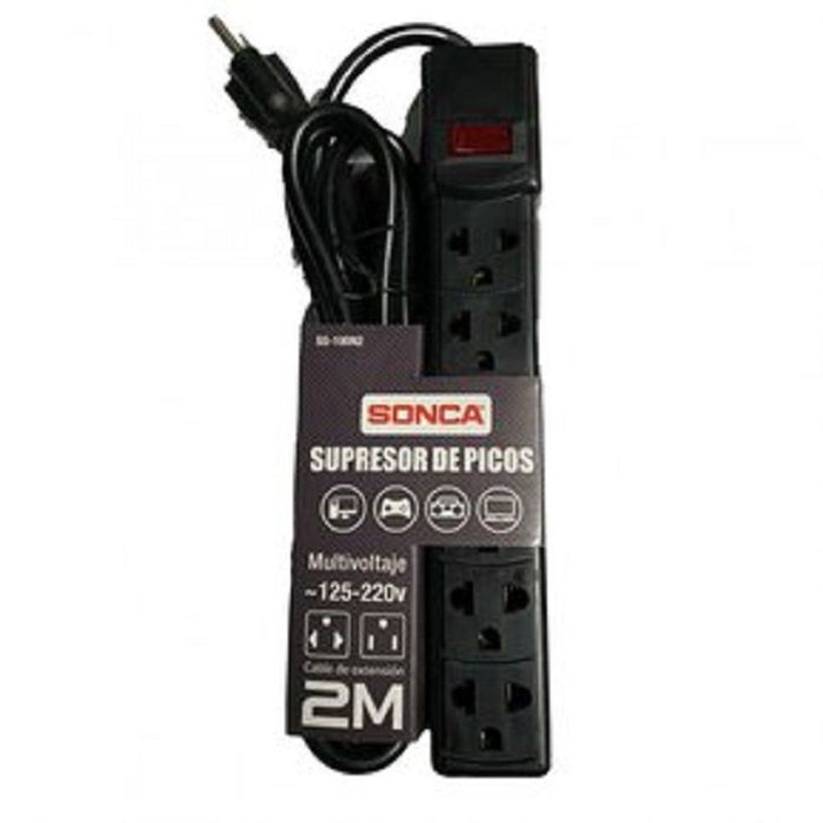 GENERICO - Supresor de Pico 6 Tomas 2 Metros Sonca