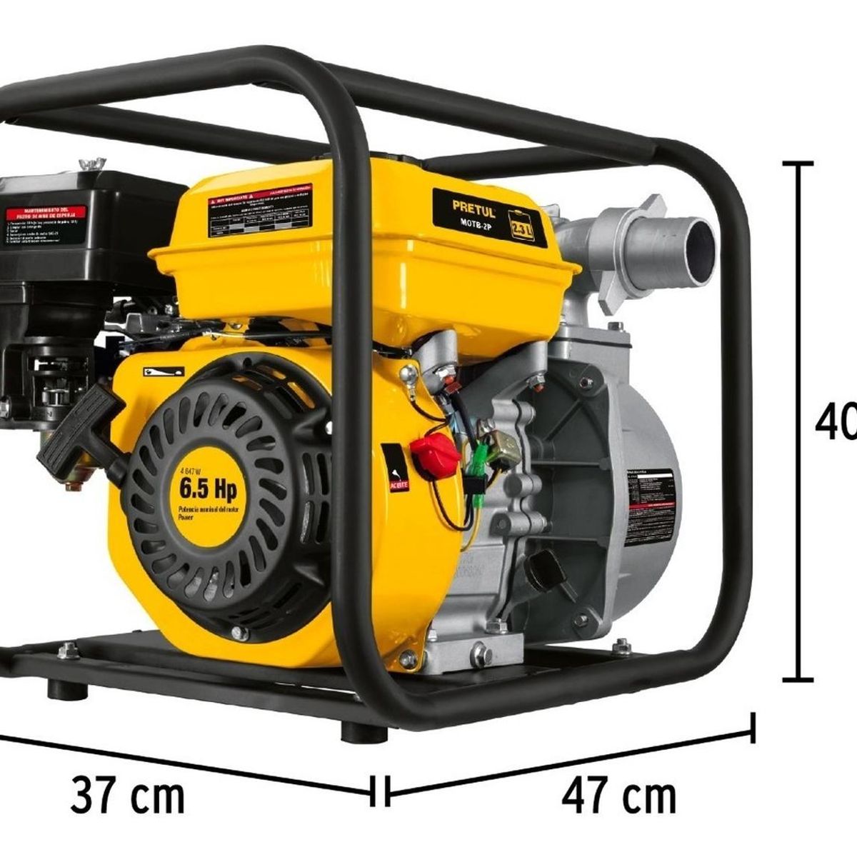 PRETUL - Motobomba 2" x 2" 6 1/2 HP Pretul