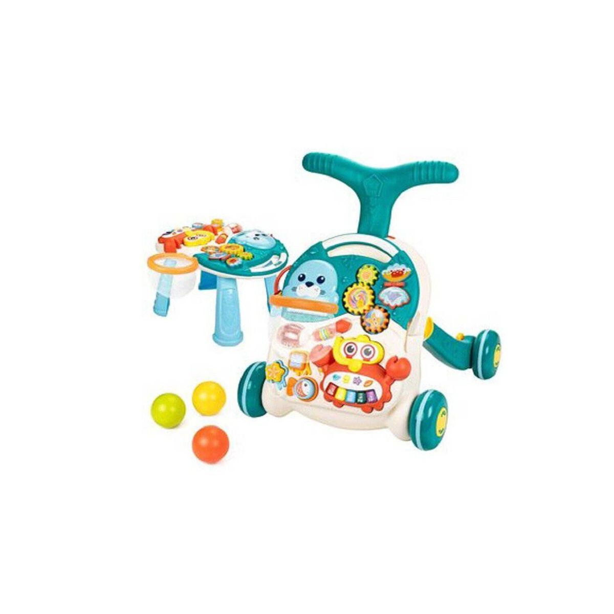 GENERICO - Andador Y Mesa Activa Para Bebés 2 En 1 Celeste