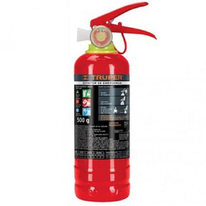 TRUPER - Extintor Portatil  Recargable 1 Kg, Polvo Tipo ABC, Truper