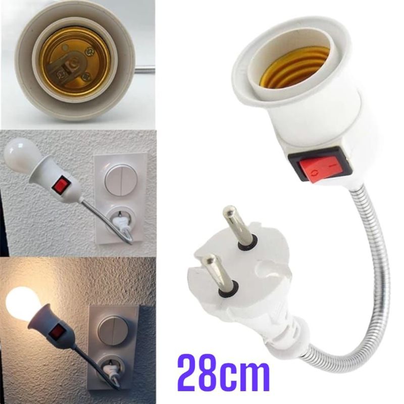 OEM - Adaptador Enchufe y Socate Extensión Interruptor para Focos