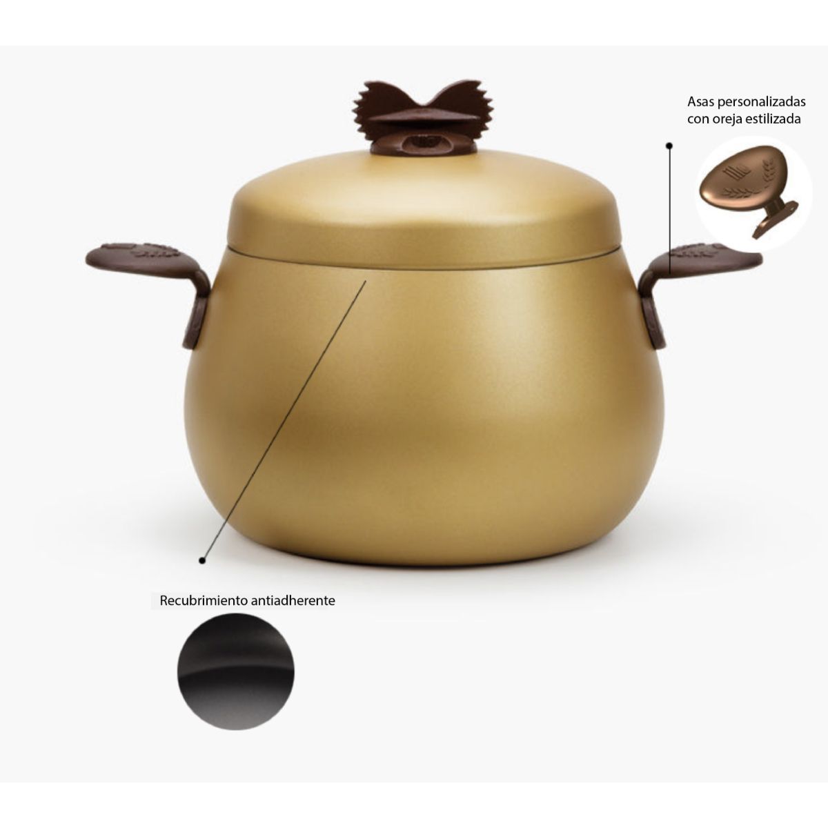 ILLA - Olla Antiadherente Pastilla Illa 6L