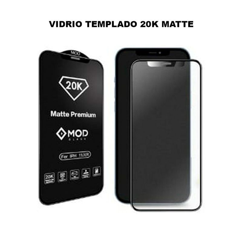 GENERICO - Mica for iPhone 8 Plus Protector de Pantalla Black 20K Mate Antishock