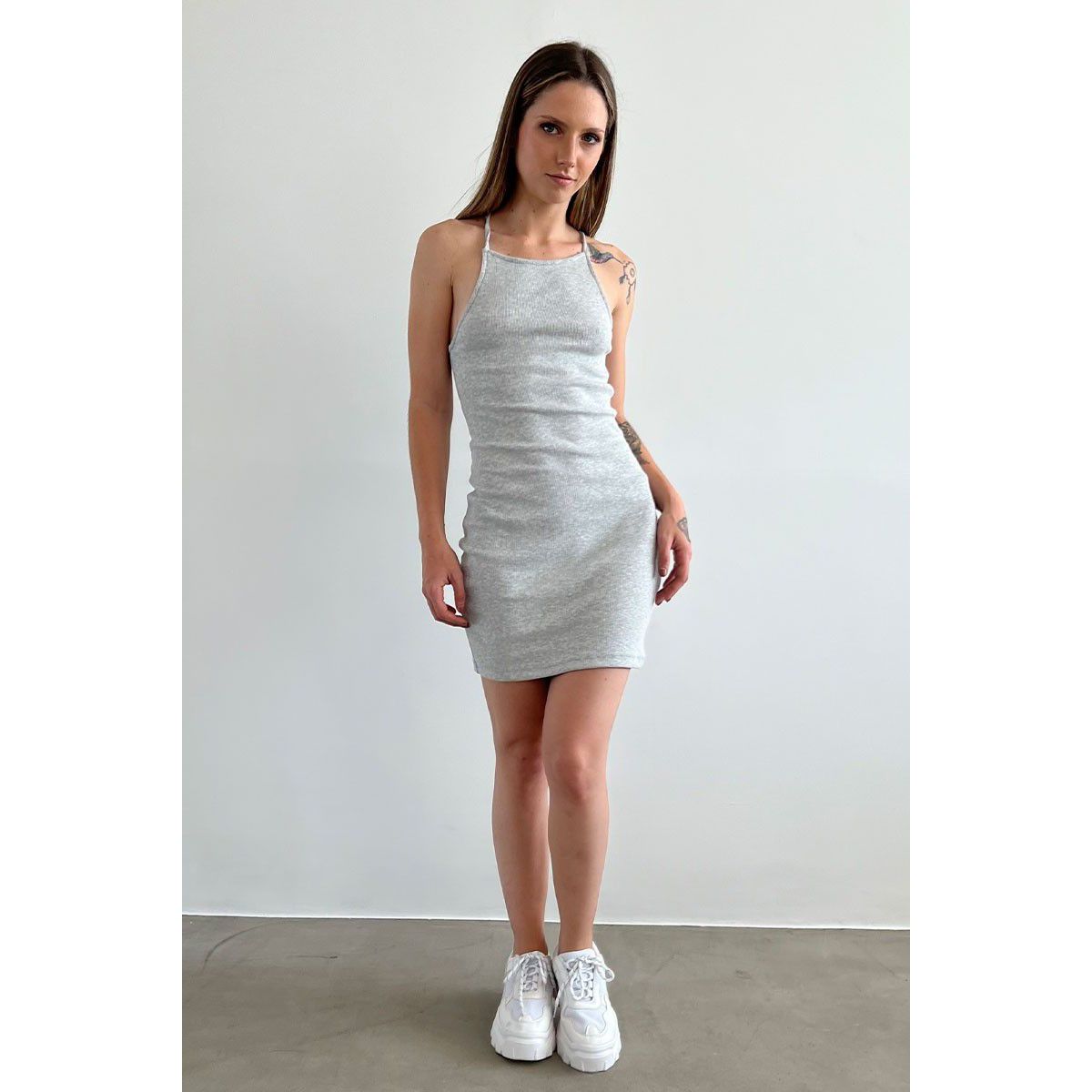 DESIRE - Vestido Corto Rib Eva Mujer Desire