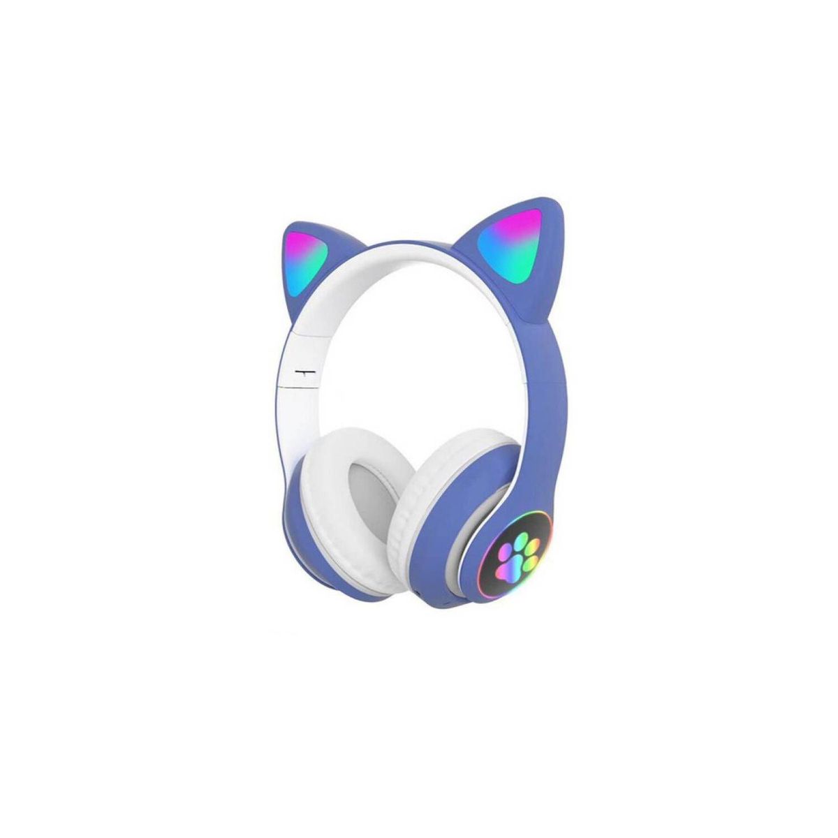 ITELSISTEM - Audifonos Cat Led Bluetooh Luz Microfono Itelsistem Azul