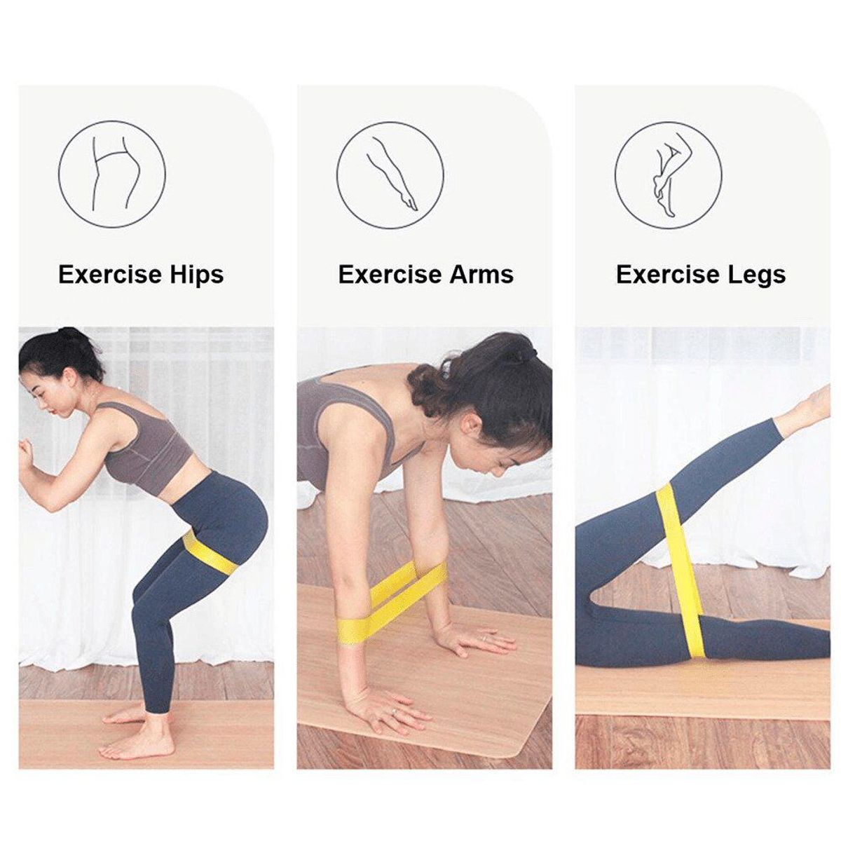 MINARI - Set de 5 Ligas Elásticas de Resitencia para Yoga B5