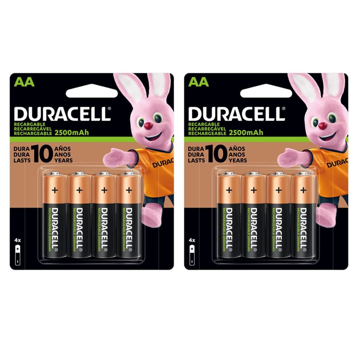 DURACELL - Pilas Duracell Recargables AA de 2500mah x8 unidades