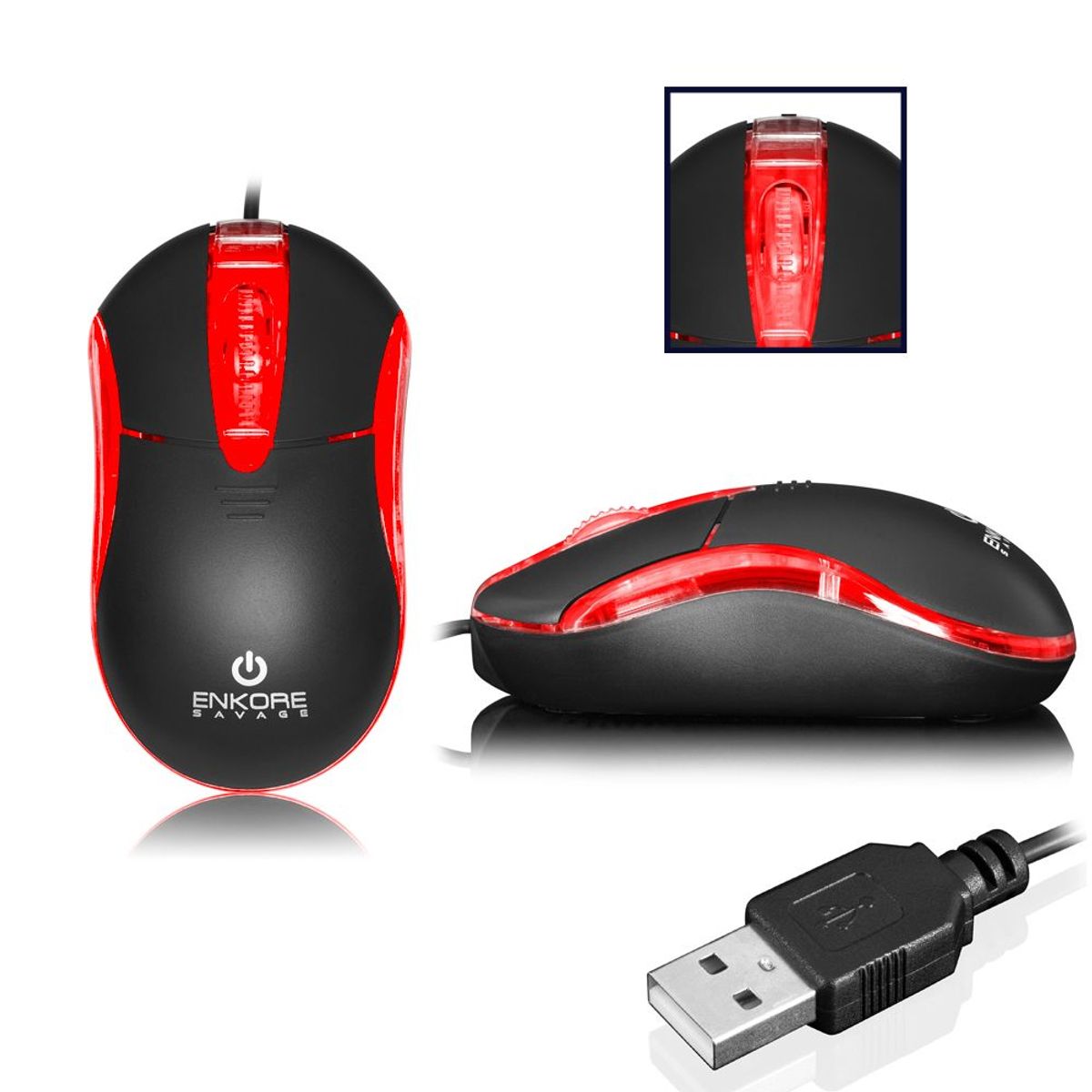 ENKORE - Mouse Óptico con Hasta 1200Dpi Enkore