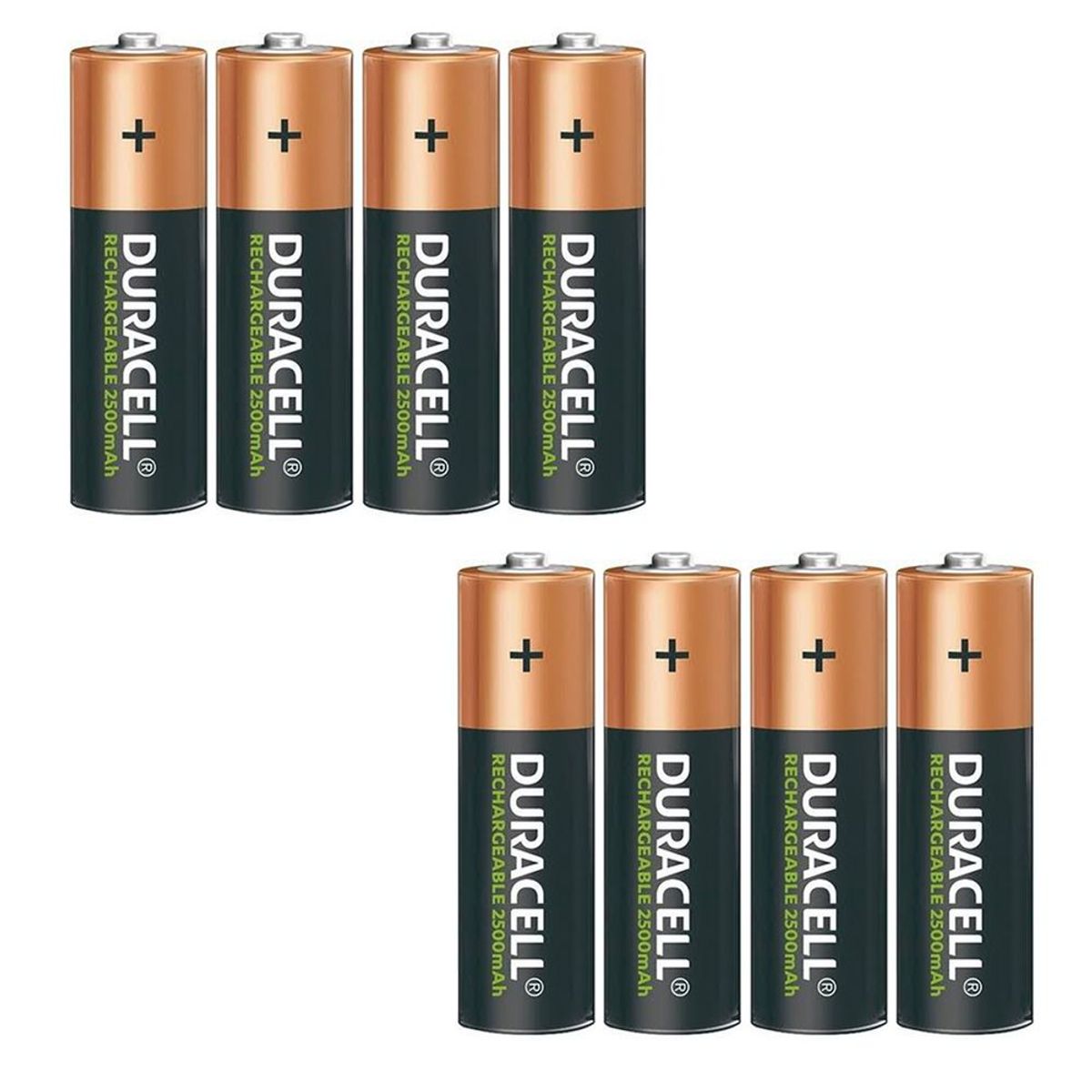 DURACELL - Kit Cargador Duracell con 8 pilas AA 2500 Recargable Duracell