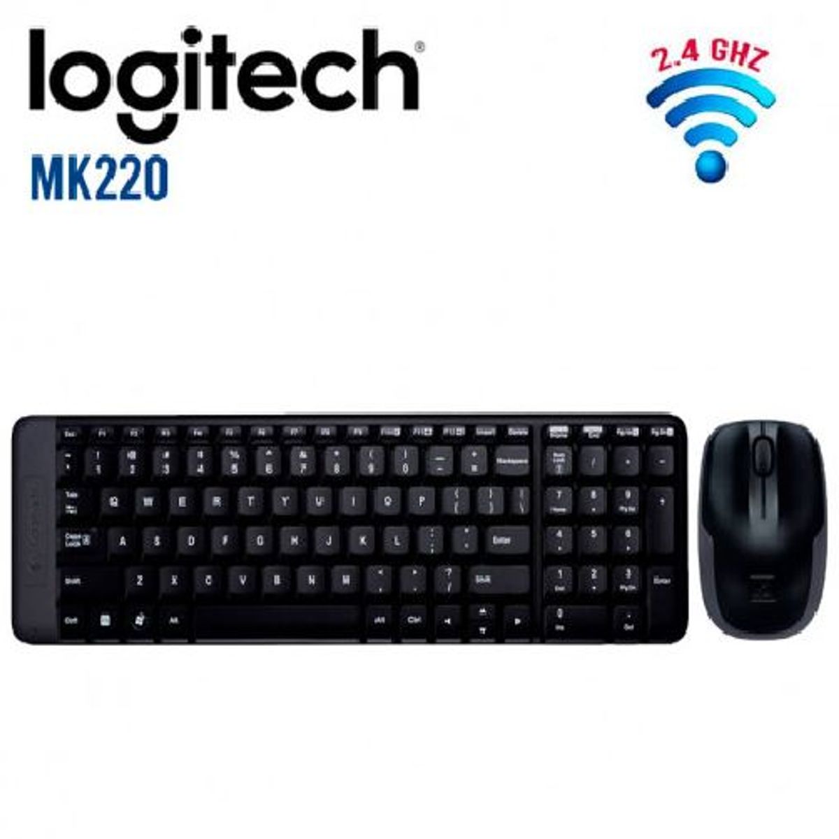 LOGITECH - Kit Teclado  Mouse Logitech MK220 Wireless USB SP Black