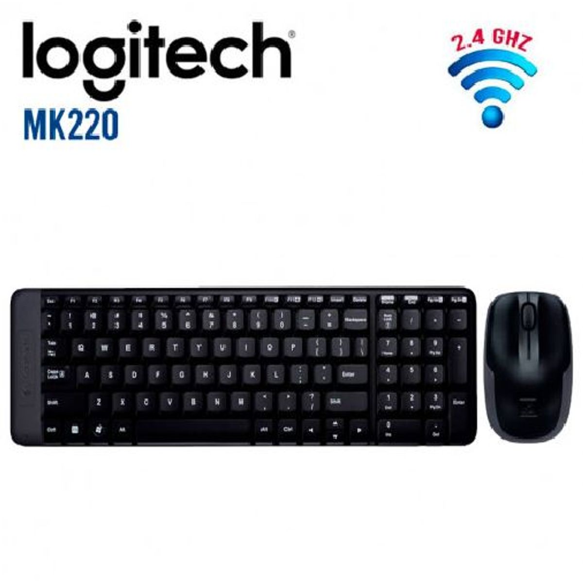 LOGITECH - Kit Teclado  Mouse Logitech MK220 Wireless USB SP Black